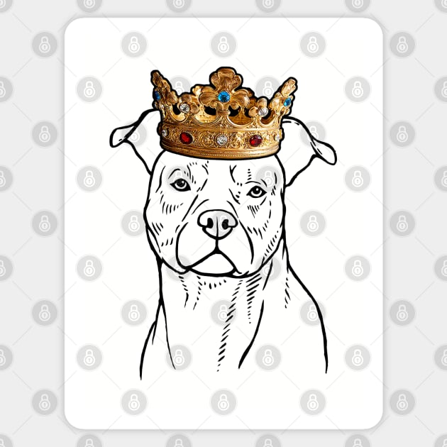 American Staffordshire Terrier Dog King Queen Wearing Crown Sticker by millersye